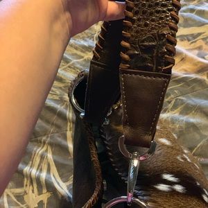 Axis Hide with Crocodile Custom handbag